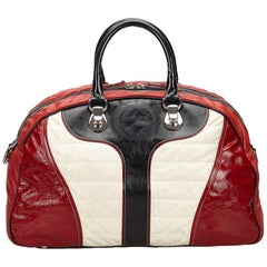 Gucci Red x White	Patent Leather GG Weekender