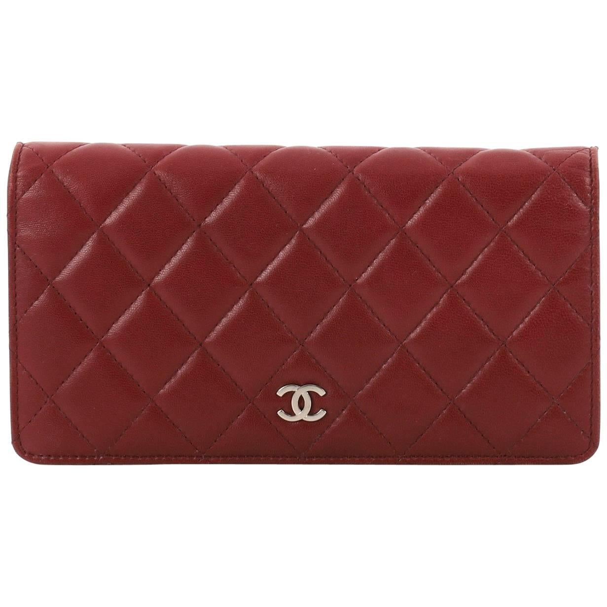  Chanel L-Yen Wallet Quilted Lambskin Long