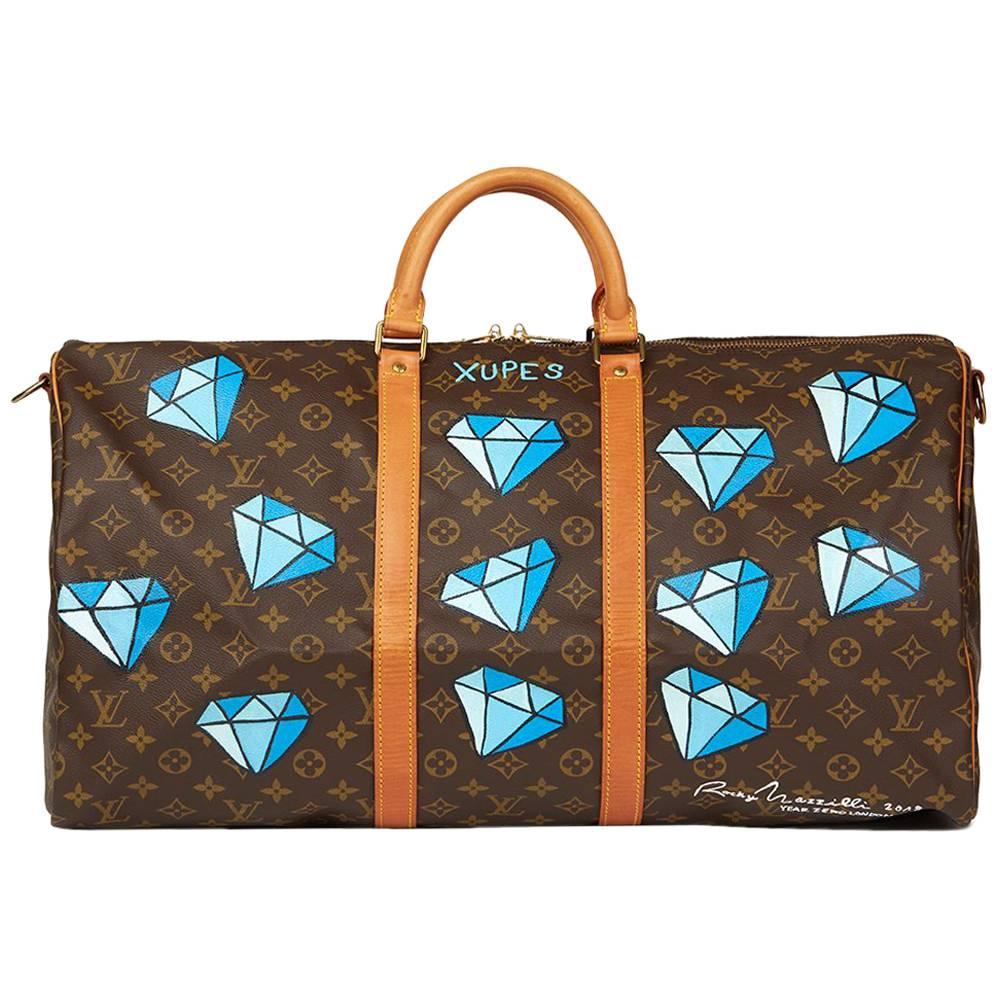Louis Vuitton Hand-Painted 'Hei$t' Keepall Bandouliere 55