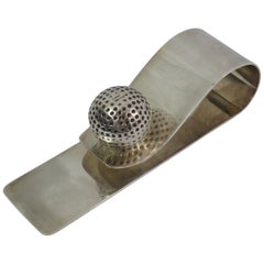Hermes by Ravinet Denfert Stainless Silver Plated Golf Ball  Paper Holder