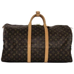 Louis Vuitton Monogram Keepall 55 Travel Handbag