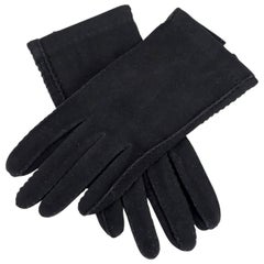 Roeckl Munich Black Unworn Vintage Suede Gloves