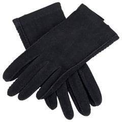 Roeckl Munich Black Unworn Used Suede Gloves 