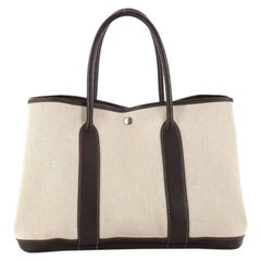 Hermes Garden Party Tote Toile and Leather 36 