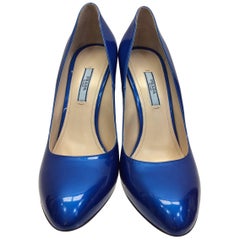 Prada Royal Blue Patent Leather Pump