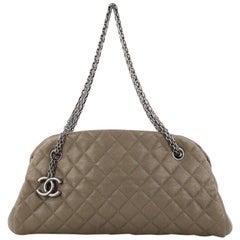 Chanel Just Mademoiselle Handbag Quilted Calfskin Medium 