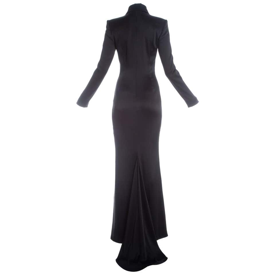 1950's Givenchy Black Organza Numbered-Couture Evening Gown at 1stDibs