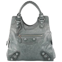 Balenciaga Folder Covered Giant Brogues Handbag Leather
