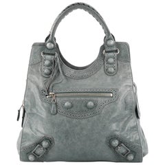  Balenciaga Folder Covered Giant Brogues Handbag Leather