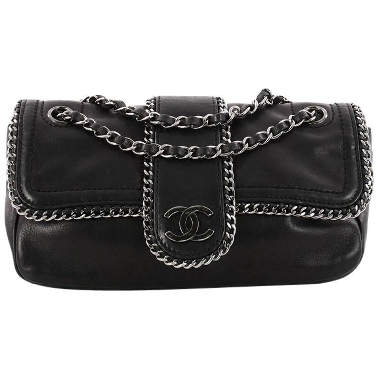 Chanel Flap Bag Medium Madison Chain Me Black Lambskin Shoulder Bag at  1stDibs