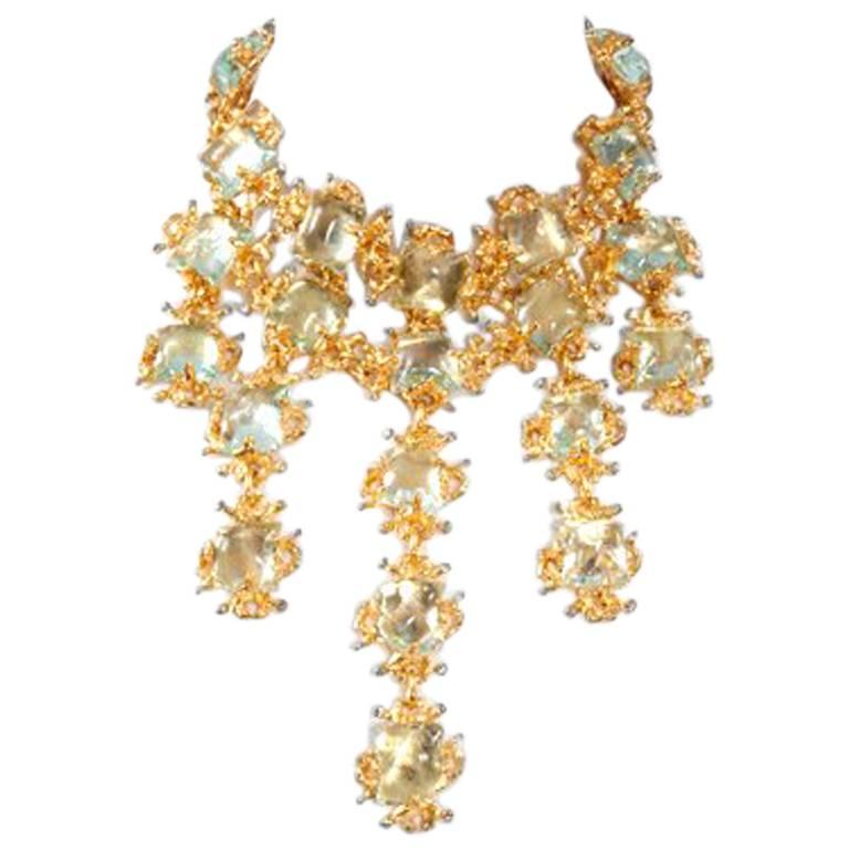 Gavilane “Ice Cubes” Chunky Gem Giant Necklace For Sale at 1stDibs