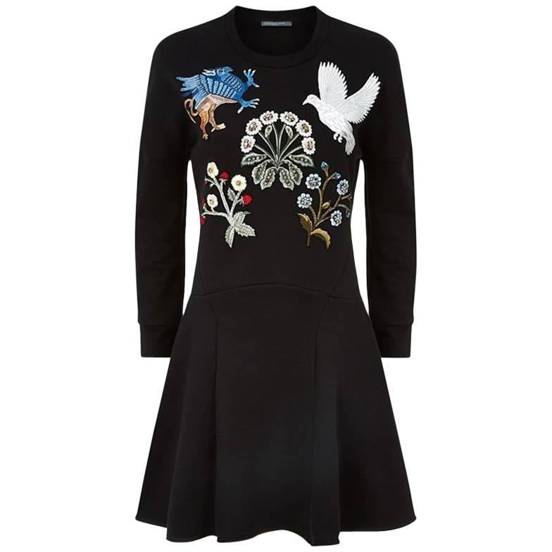 Alexander McQueen Medieval Embroidered Sweatshirt Dress  