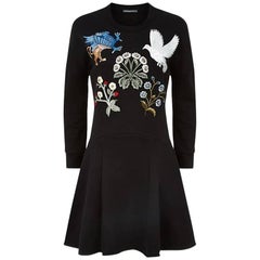 Alexander McQueen Medieval Embroidered Sweatshirt Dress