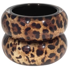 Dolce & Gabbana Armreif-Set mit Leopardenmuster