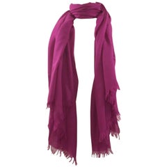 Hermes Pink Cashmere and Wool Shawl Wrap Scarf