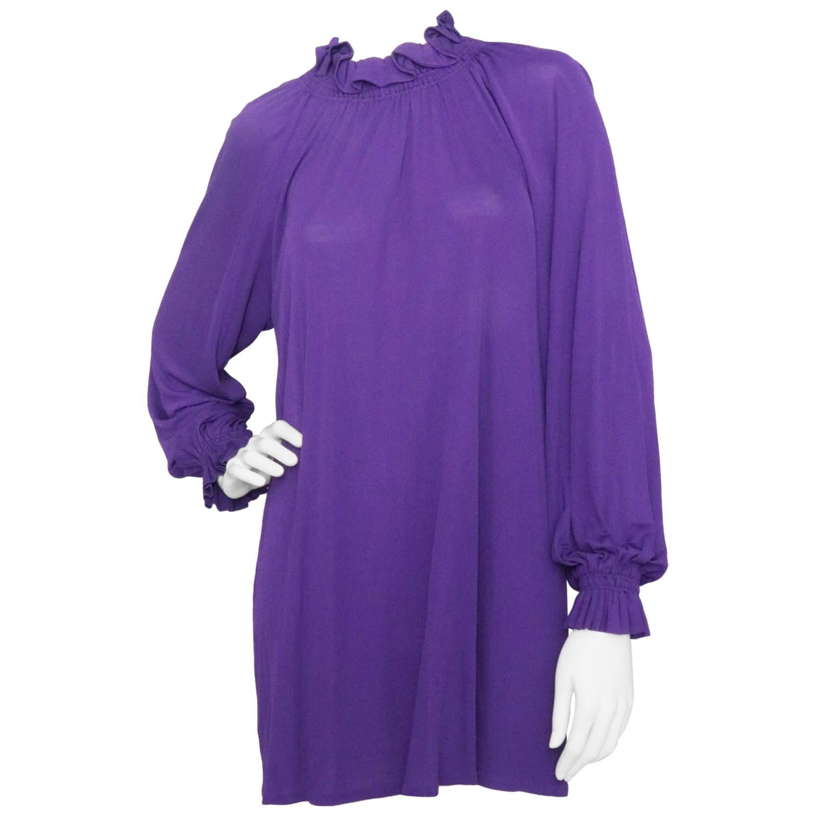 A 1960s Vintage Givenchy Haute Couture Silk Jersey Tunic For Sale