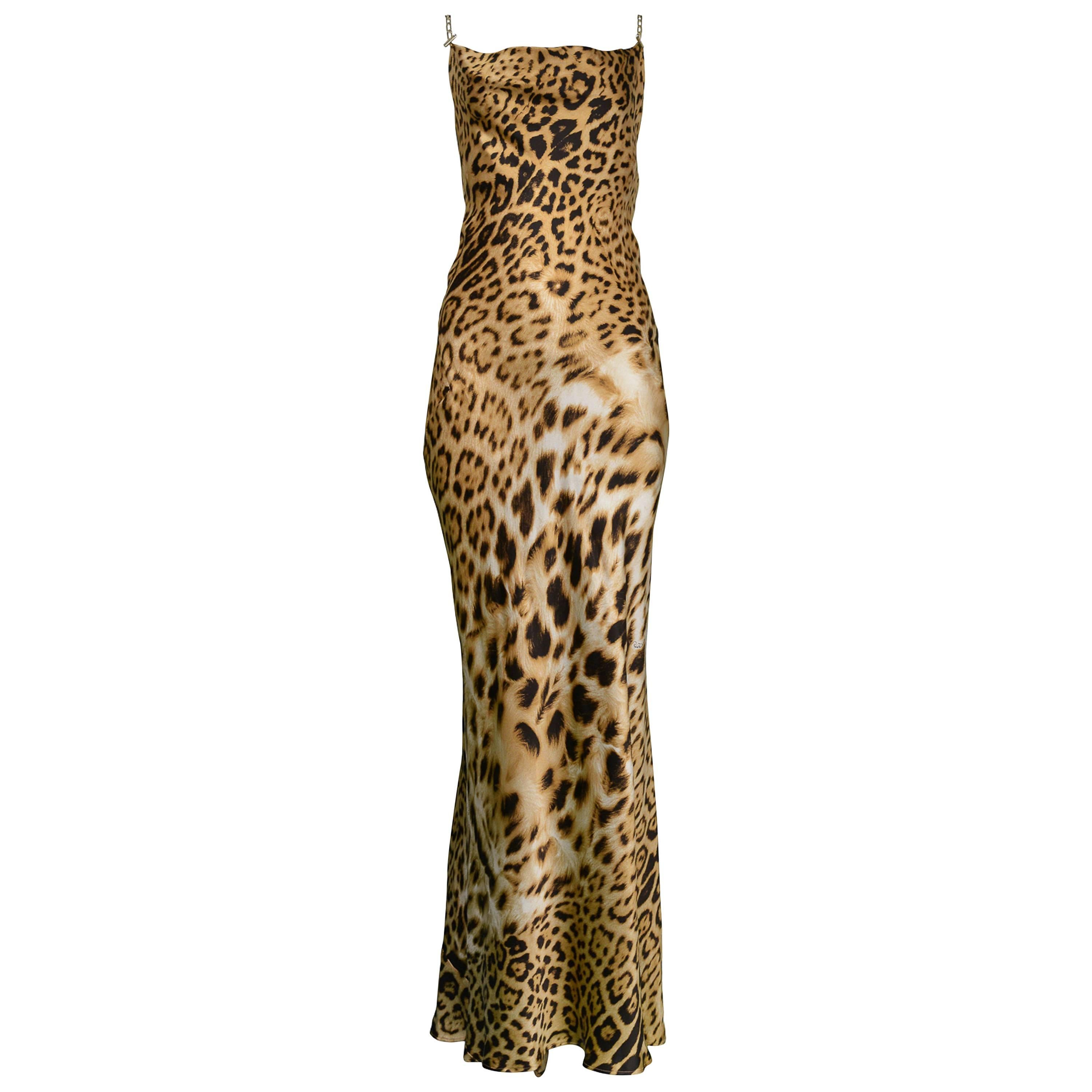 Vintage Roberto Cavalli Leopard Bias Gown For Sale at 1stDibs | vintage ...