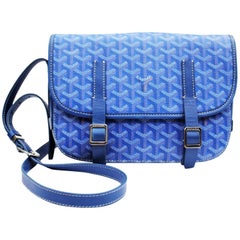 Goyard Blue Chevron St Louis PM Tote with Pouch 1GY1020 at 1stDibs