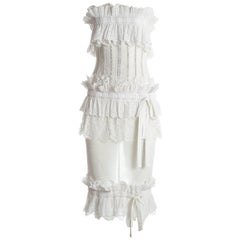 Dolce & Gabbana white Broderie Anglaise and lace corseted dress, S/S 2006
