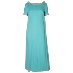 A Vintage 1960s pale blue evening gown by Polmarks Models
