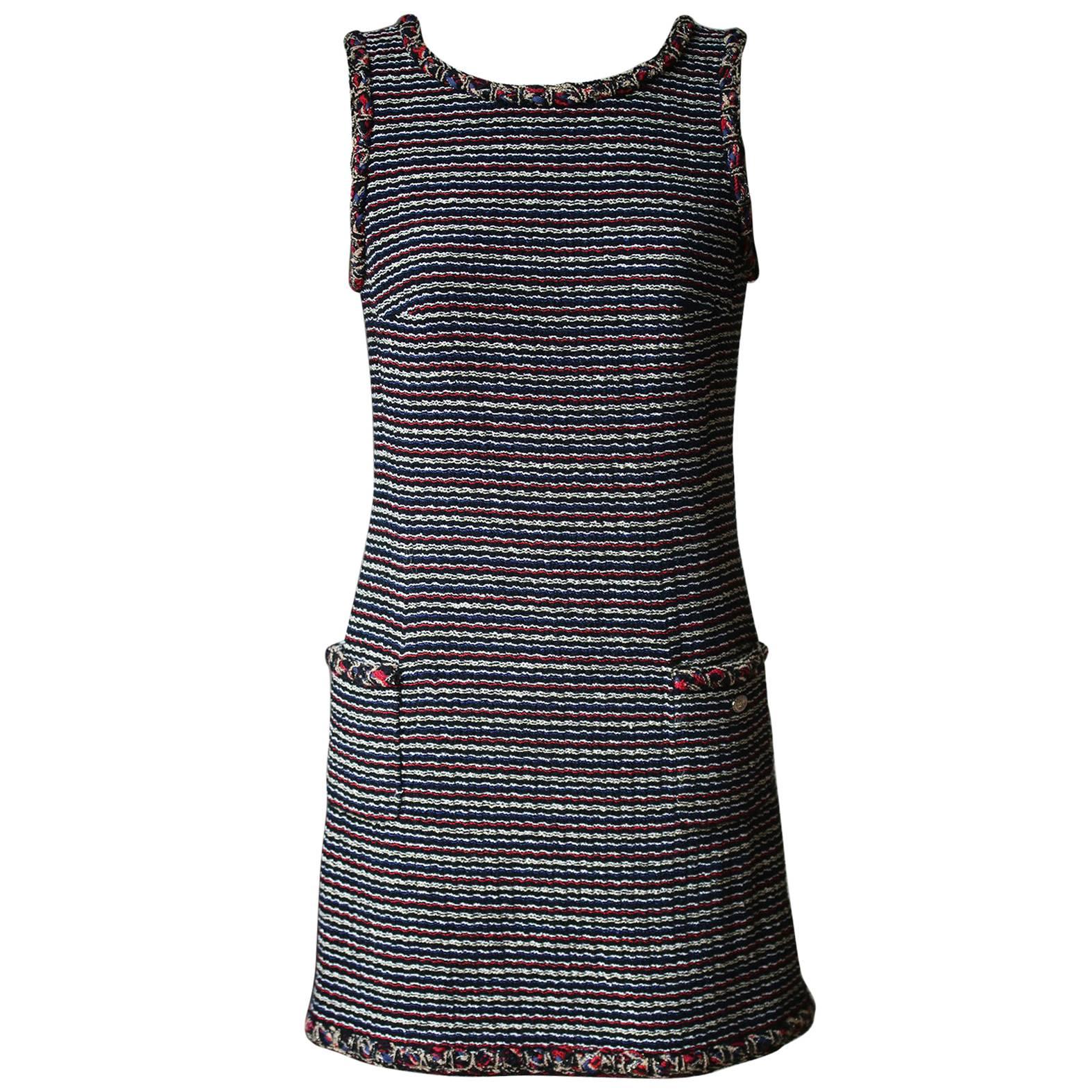 Chanel Wool Tweed Mini Dress