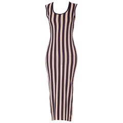 Gianni Versace Couture Striped Sheer Tank Dress