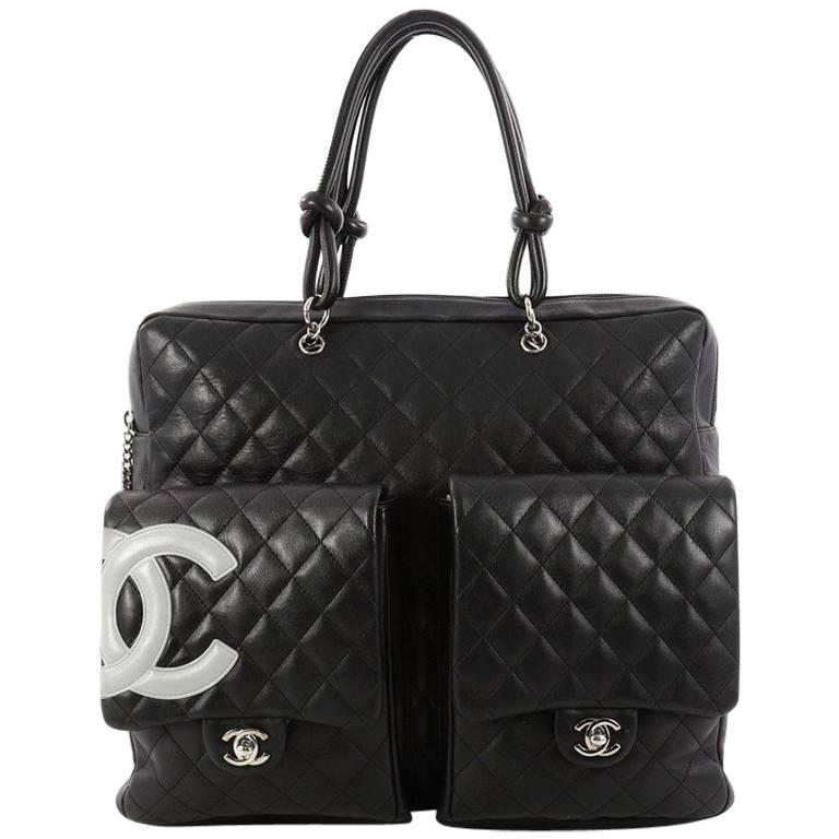 Chanel Cambon Briefcase Quilted Lambskin Large
