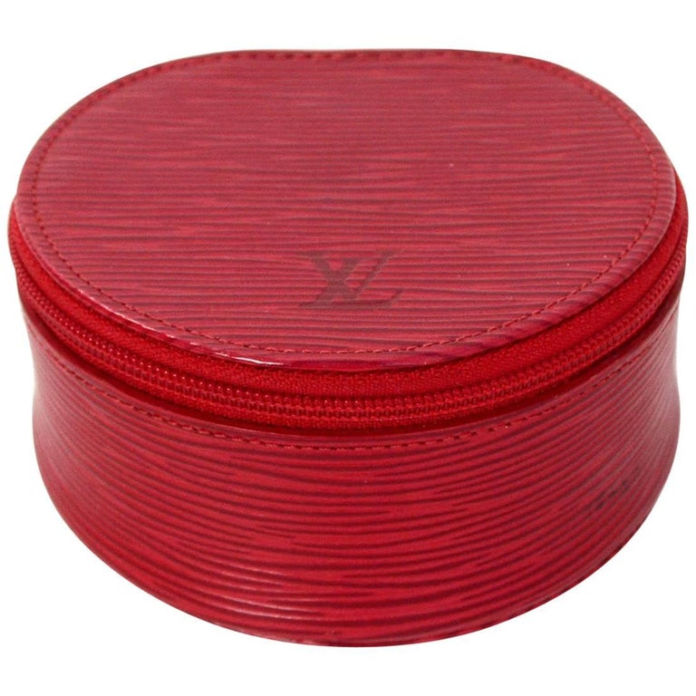 Louis Vuitton Red Epi Leather Ecrin Bijoux 10cm Jewelry Case For Sale