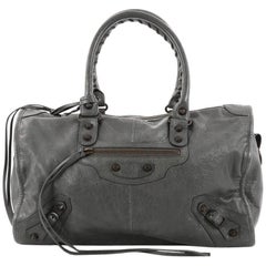 Balenciaga Twiggy Classic Studs Handbag Leather Maxi