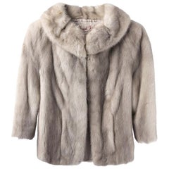 Vintage 1950's Silver Mink Fur Coat