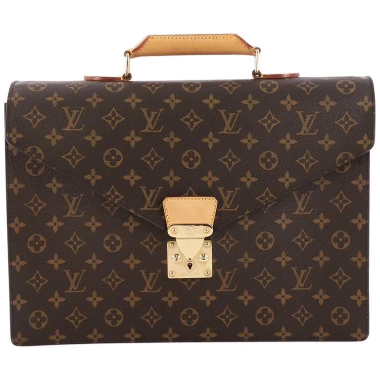 LOUIS VUITTON France Professor Doctor Attorney Monogram Briefcase Bag  Customized