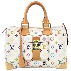 Louis Vuitton Speedy 30 Hand Bag Sr0076 Blanc Monogram Multi Color