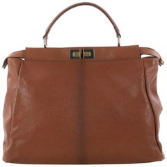 Fendi Peekaboo Handbag Leather Large 