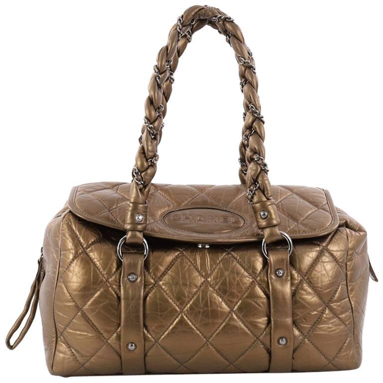 Chanel Quilted Distressed Lambskin Medium Lady Braid Flap Tote at 1stDibs