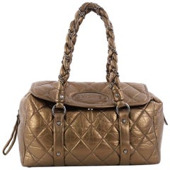 Chanel Quilted Distressed Lambskin Medium Lady Braid Flap Tote 