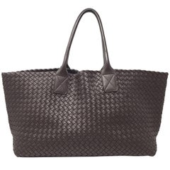 Bottega Veneta Cabat Espresso Lambskin Leather Shopping Tote Bag