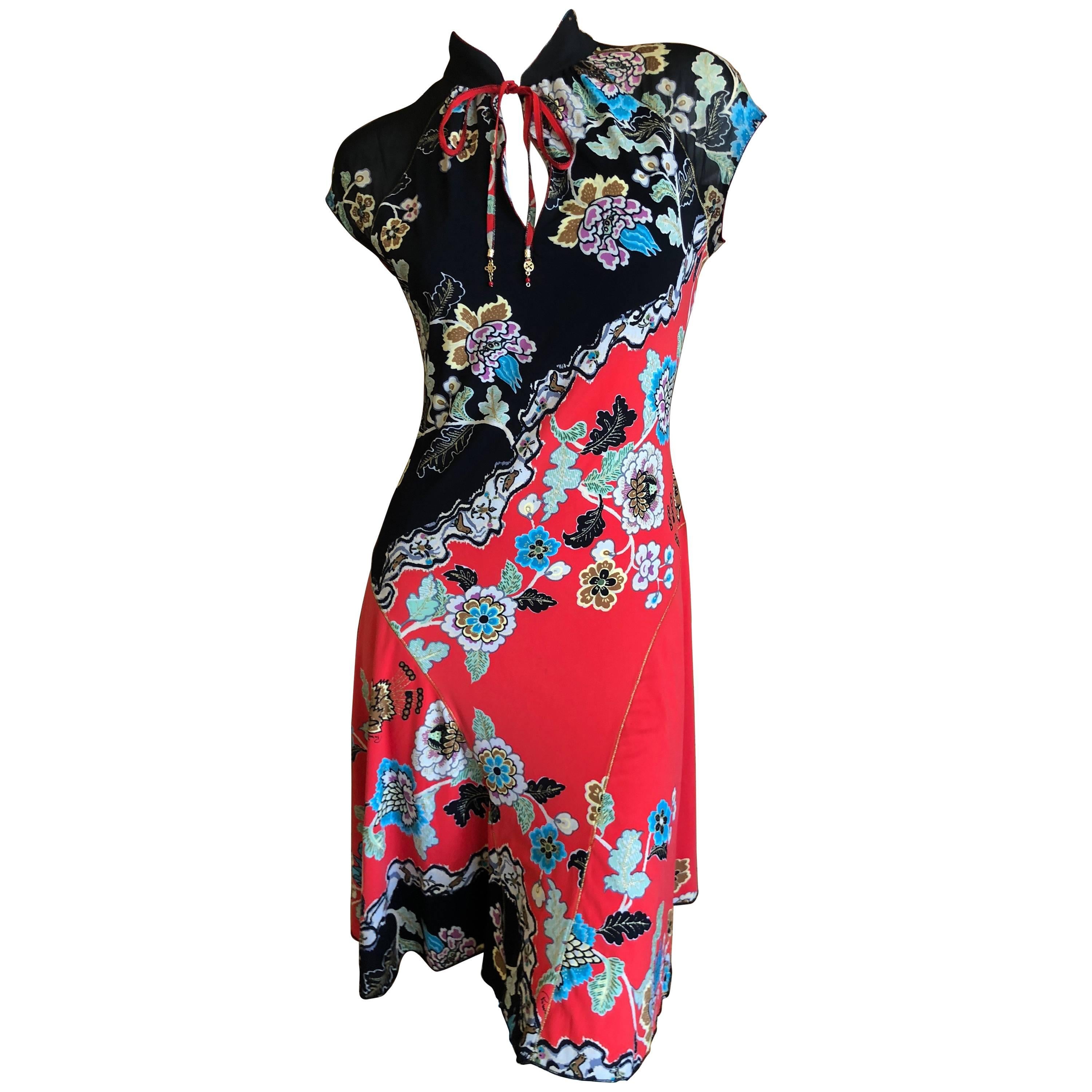 Roberto Cavalli Vintage Cheongsam Style Dress For Sale