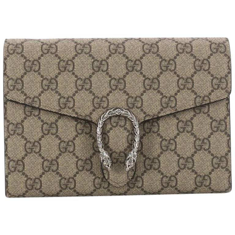 Gucci Dionysus Chain Wallet GG Coated Canvas Small 