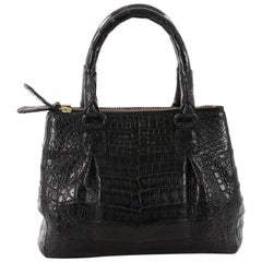 Nancy Gonzalez Double Zip Convertible Tote Crocodile Mini