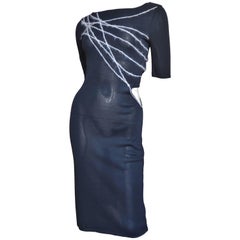 1990s Gianni Versace Cutout Waist Bodycon Dress