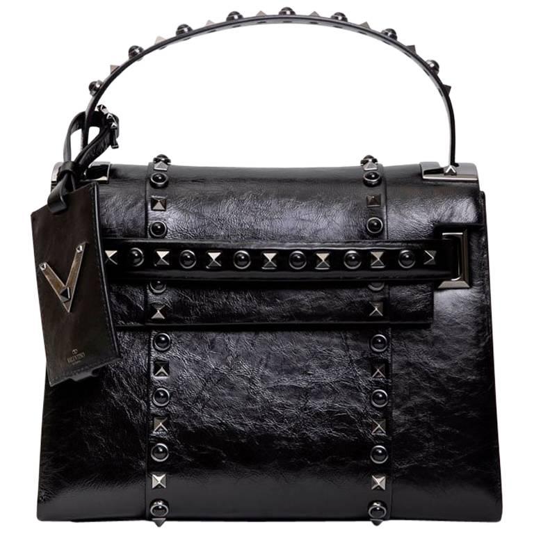 VALENTINO Bag in Aged Semi Matte Black Leather For Sale at 1stDibs | valentino  bag sale, valentino bags sale, valentino matte black bag