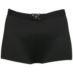 Vintage 1990s Tom Ford for Gucci Black Knit Belted Hot Pants