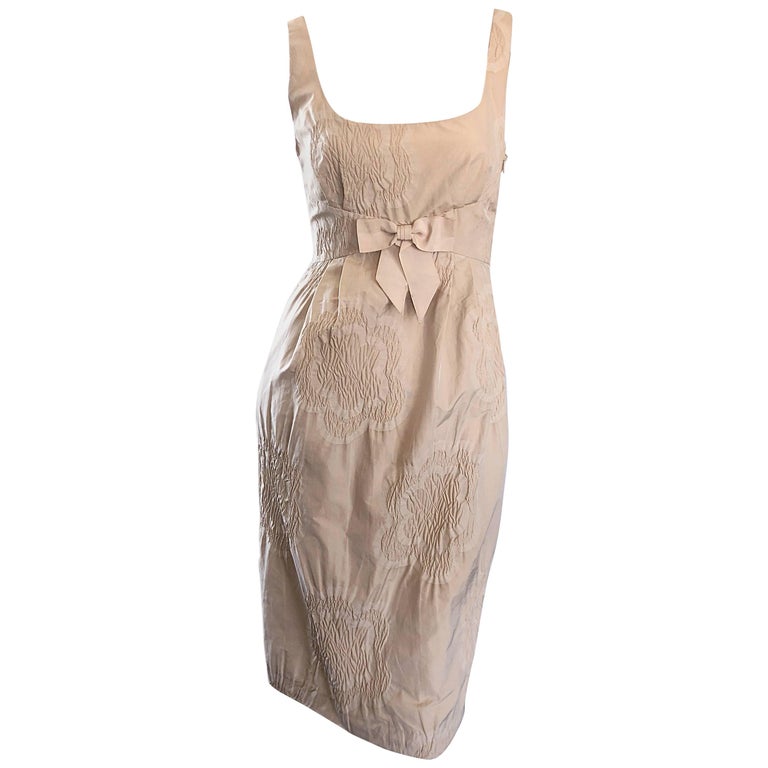1990s Moschino Cheap and Chic Size 4 Khaki Beige Flower Print Vintage 90s  Dress For Sale at 1stDibs | moschino 90s dress, vintage 90s moschino dress