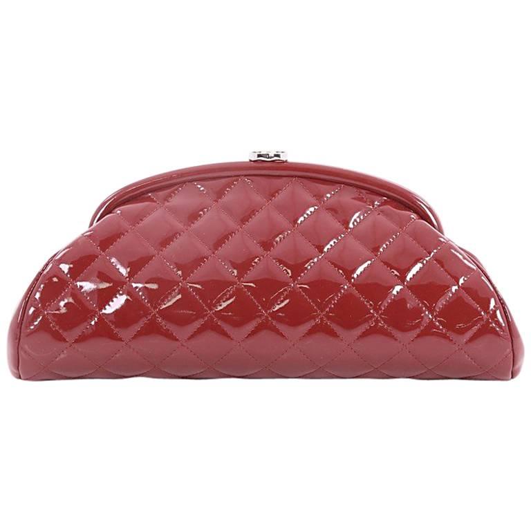 Chanel Timeless Clutch Quilted Patent