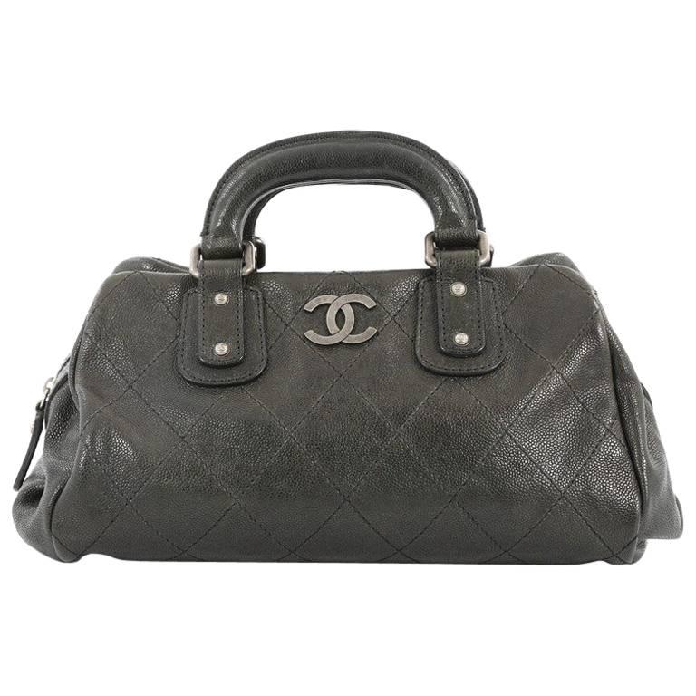 Chanel Black Logo Doctor's Bag Satchel