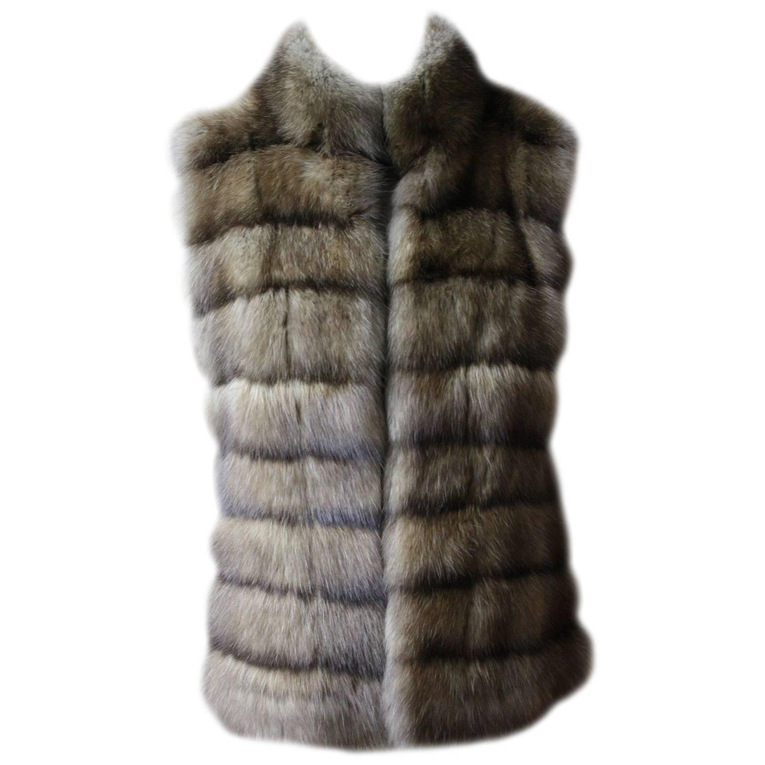 Dennis Basso Golden Sable Fur Vest