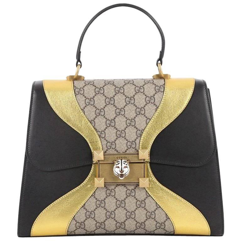 Gucci Osiride Top Handle Bag GG Canvas and Leather Medium