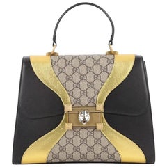 Gucci Osiride Top Handle Bag GG Canvas and Leather Medium