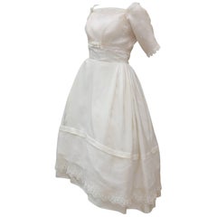 1950’s Priscilla of Boston Silk Satin & Organza Wedding Dress