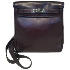 Hermes Dark Brown Kelly Ado Vache Leather Mini Backpack Shoulder Bag